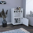 thumbnail image 2 of Sims 35" H Bar Cart with Two Shelves four Wine Cubbies and One Cabinet,White, 2 of 6