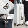 thumbnail image 6 of Christmas Deer Set of 2pcs PU Leather Round Suitcase Tags with Privacy Cover and Name ID Tag - Ideal for Travel Luggage, Handbags, Backpacks, School Bags, 6 of 6