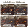 thumbnail image 7 of ODIKA 5'x7' Washable Area Rug Dark Orange Black Crow and Pumpkin Design Mystical Night Scene with Stars Candles for Dining Room, Under Table, Home Office, Non-Slip Chair-Friendly, 7 of 7