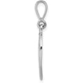 thumbnail image 2 of Solid 10KW White Gold Filigree Initial V Pendant - 30mm, 2 of 5