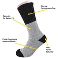 thumbnail image 3 of Thermal Winter Boot Socks, 12 Pairs, Heavy Duty, Assorted Colors, Fits Size 10-15, 3 of 7