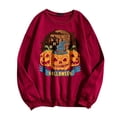 thumbnail image 2 of Futezty Womens Oversized Sweatshirts Halloween Graphic Crewneck Tops Casual Sweater Lightweight Pullover, 2 of 3