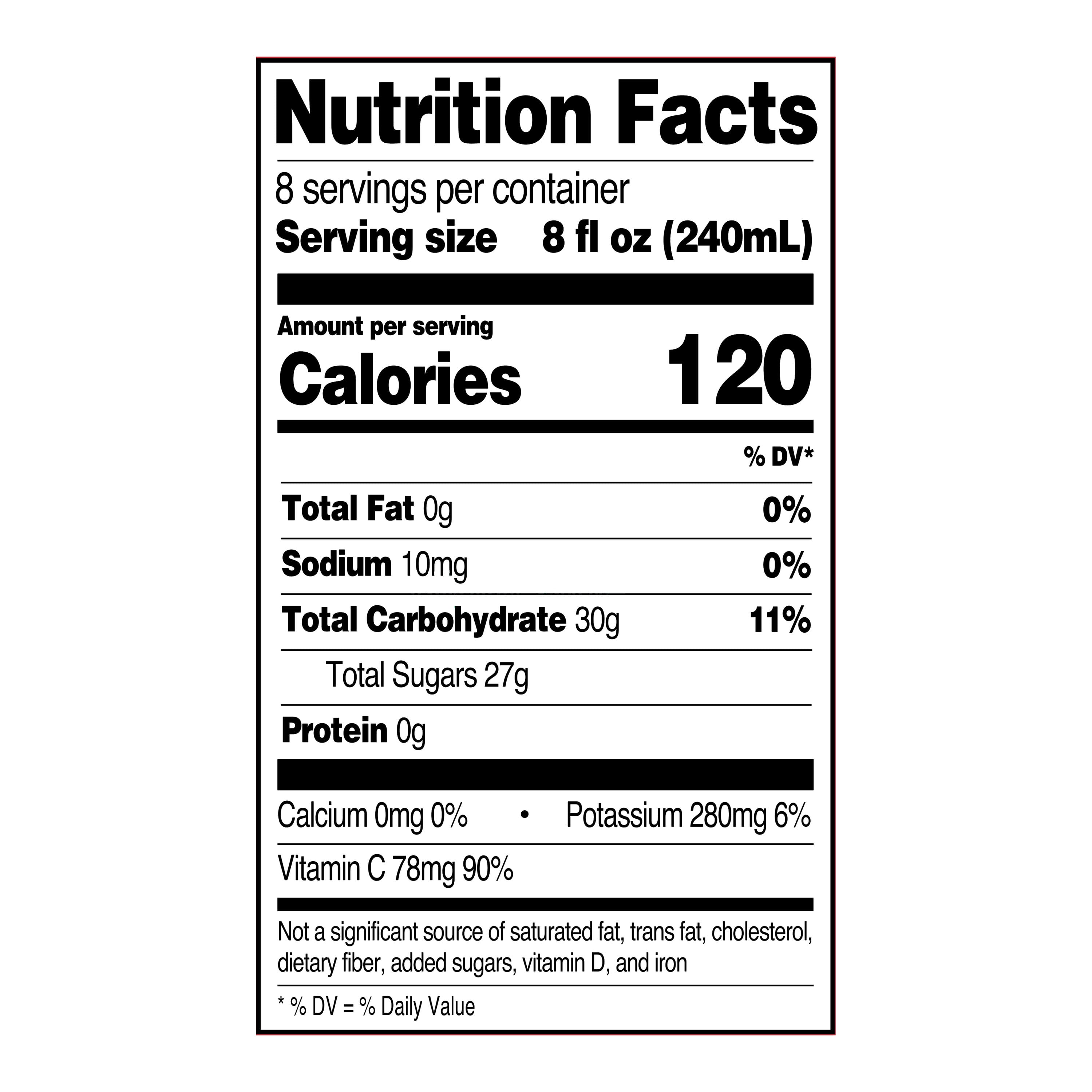 Great Value 100% Apple Juice, Not from Concentrate, 64 fl oz (Shelf Stable)