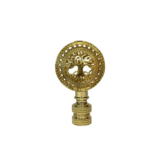 Royal Designs, Inc. Decorative Tree of Life Lamp Finial, F-5096-PB-1, Polished Brass, Single