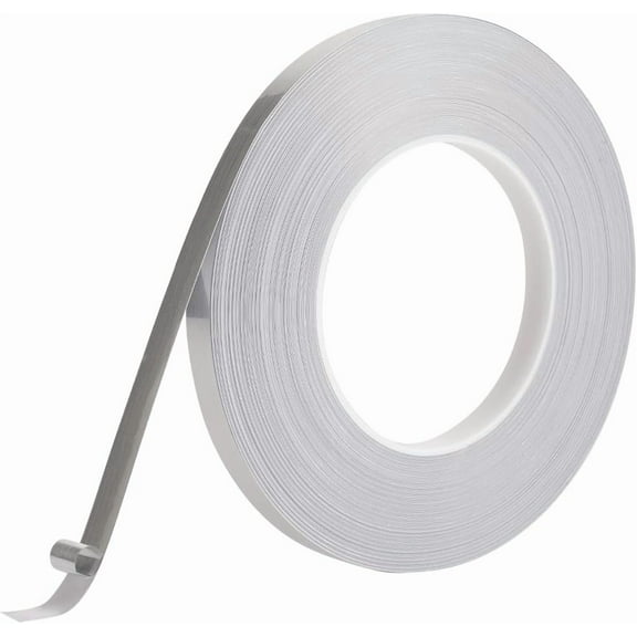 50m x 10mm Silver Metallic Tape Self Adhesive Metalized Polyester Film Tape Peel and Stick Tile Caulk Strips with Shiny Mirror-Like Finish Molding Trim for Walls Graphic Arts Gifts Wrapping for DIY