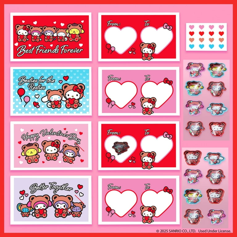 Hello Kitty® and Friends Valentine Exchange Cards Set with Shaker