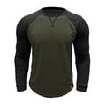Bibifish Mens Raglan Long Sleeve T-Shirts Color Block Crew Neck Soft ...