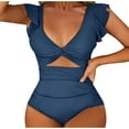 thumbnail image 2 of Aloohaidyvio No Boundaries Swimsuits for Women,Womens One-piece Connected Swimsuit Backless Hollow Waist High Waisted Bikini Swimwear, 2 of 5
