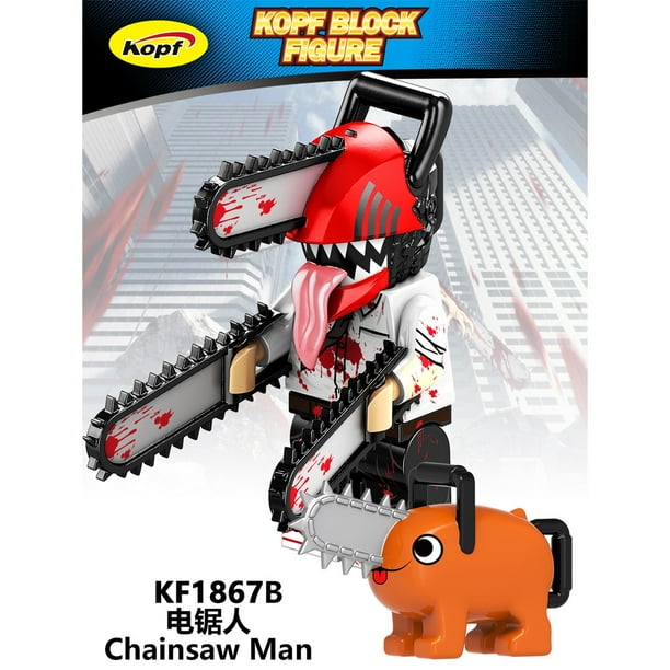 Motosierra Hombre Attack on Titan Bloques De Construcción Jujutsu Kaisen Denji/Eren/Mikasa/Yuji Minifigures Figuras Juguetes