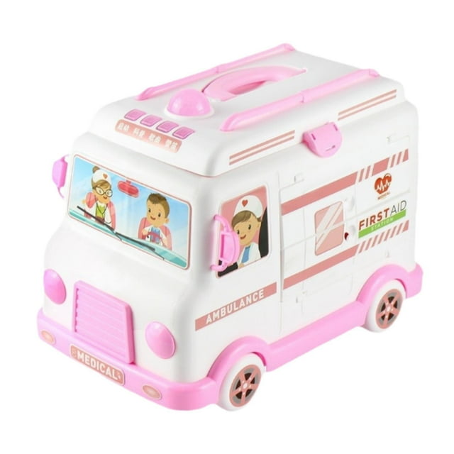 Esquirla Kits d'Ambulance et de Médecin Interactifs pour Enfants de 3 4 5 Ans Rose