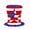 Red, variant on Patriotic Star Tree Topper, Red White Blue American Flag Design for Independence Day Memorial Celebrations