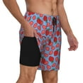 thumbnail image 3 of Fotbe Strawberries Men’s Swim Trunks Quick Dry Swim Shorts Board Shorts with Mesh Lining-3X-Large, 3 of 9