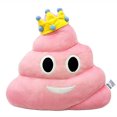 thumbnail image 2 of Emoji Crown Poo Face Emoticon Cojín Relleno Felpa Suave Almohada, Certificado Oficial, eVz EvZ EvZ, 2 of 2