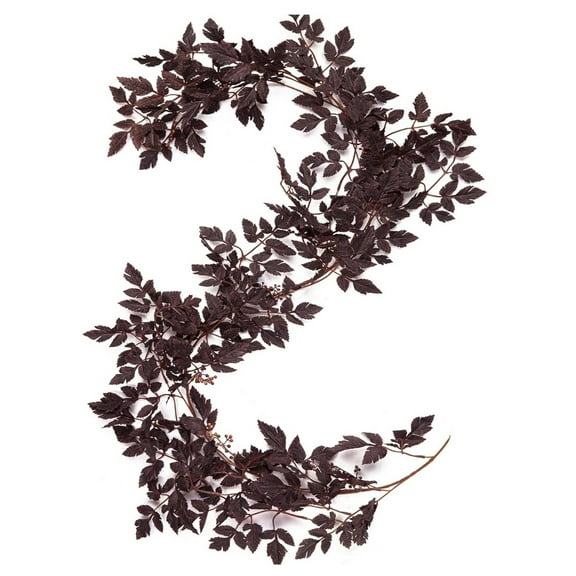Hearth & Gear Cimicifuga Fall Leaf Cimicifuga Ramosa Leaf For Autumn Halloween Day Mantle Wedding (6 Ft) Front Door Fall Heart Picks for Battery Christmas Wreaths Summer Wreath Memorial Day for Front