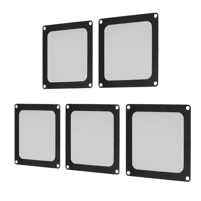 PC Chassis Cooling Dust Filter, Chassis Dust Cover Protective Professional 5pcs Soft Magnet Easy Installation Nylon Frame for PC Chassis