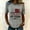 Gray, variant on Women's 250th America Anniversary Independence 250 Years of Freedom Short Sleeve V-Neck T-Shirt