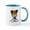 White/Blue Inside, variant on CafePress - Kiniart Pocket JRT Mug - 11 oz Ceramic Mug - Novelty Coffee Tea Cup