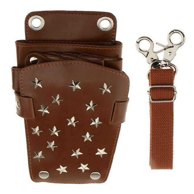 HILABEE Travel Pro Barber Shear Scissors Holder Pouch Hairdresser Tool Pouch - Brown