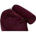 thumbnail image 2 of Husband Pillow, Aspen Edition - Reading and Bed Rest Pillow with Arms - Neck Roll on Bungee Cord or Removable - Premium Memory Foam - Reversible Two-Sided Cover Microsuede or Microfiber, Mauve Purple, 2 of 13
