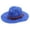 Blue-1, variant on Western Cowboy Hats for Women Classic Felt Wide Brim Fedora Hat Orange Halloween Retro Jazz Hat Unisex Rolled up Cap
