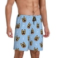 thumbnail image 2 of Naloa German Shepherd Puppy Men's Short Pajama Pants, Lounge Comfort Shorts with Elasticized Waistband and Side Pockets - 4X-Large, 2 of 9