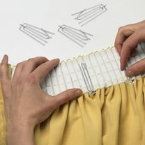 Hemobllo 20Pcs Adjustable Stainless Steel Curtain Clips for Pleated Drapes and Shower Curtains