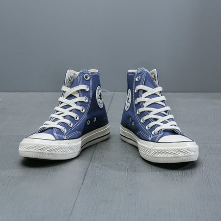 

Women‘s Leisure Canvas Fabric Sneakers Mid Top Lace Up Round Toe Flat Shoes Women‘s Canvas Shoes