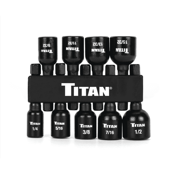 Titan 16298 9 Pc. Sae Magnetic Nut Setter
