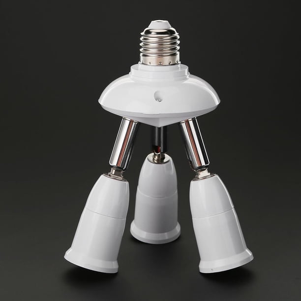 Encendiendo Lámpara Divisor ajustable E27 Adaptador de base de de 3 cabezales PortaLED