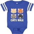 thumbnail image 3 of Inktastic Cats Rule with Cat Heads Boys or Girls Baby Bodysuit, 3 of 5