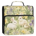thumbnail image 5 of FORMRS Zipper Binder with Shoulder Strap 2-inch Ring 500 Sheet Capacity File Bag, Yellow Floral Rabbit, 5 of 5