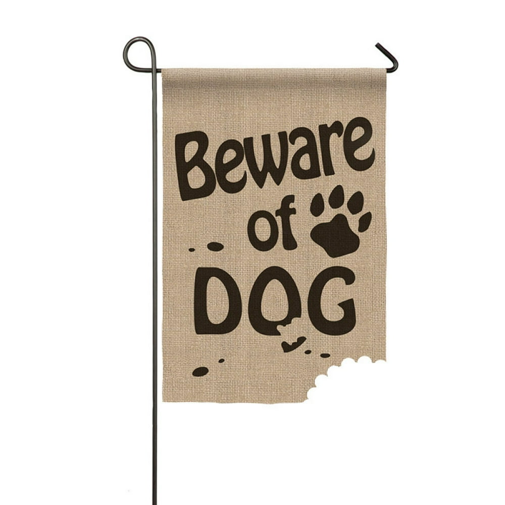 Beware of Dog Garden Flag