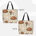 thumbnail image 4 of Single Shoulder Bag Convenience Bag 19.6×15.7×5.9in Light And Weight-Free Main Pocket Large Portable And Single Shoulder Back Vintage Thanksgiving Table Pattern, 4 of 7