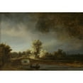 thumbnail image 2 of Landscape With A Stone Bridge Poster Print (36 x 24), 2 of 2