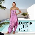 thumbnail image 6 of INGEAR Women’s Boho Romper Dress, Lightweight Jumpsuit for Summer, Pink, S/M, 6 of 7