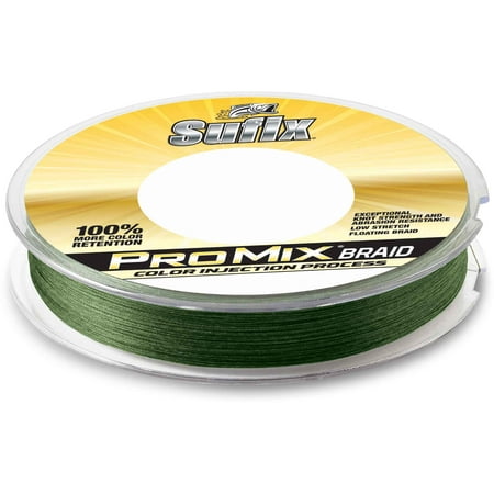 UPC: 0024777721111 | Sufix 630-065G ProMix Braid; 65lb Test 150yd Low Vis Green Boxed – 630-065G