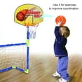 thumbnail image 4 of Domqga 2 In 1 Children Portable Football Basketball Set Basketball Goal Football Hoop Toy for Children, Portable Football Basketball Set, 4 of 7