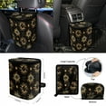 thumbnail image 4 of Renewold Gold Sun Moon Star Car Seat Cover Set 15 PCS, with Steering Wheel Cover Seat Belt Pad Garbage Bag Air Vent Pocket Rearview Mirror Cover Car Coasters Keychain Fit SUV Trucks Vans Sedans, 4 of 7