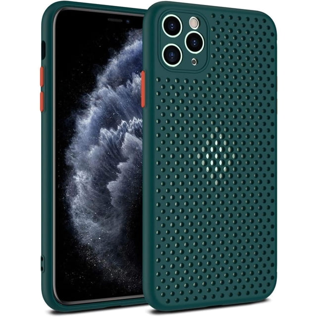Heat Dissipation Phone Case, New Breathable Hollow Cellular Hole Heat Dissipation Case Full Back Camera Lens Protection Ultra Slim TPU Case Cover
