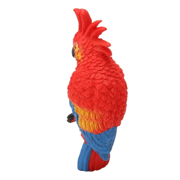 Parrot Figurines Aquarium Ornament Simulation Innovative Hand Crafted Colorful Resin Parrot Fish Tank Pendant