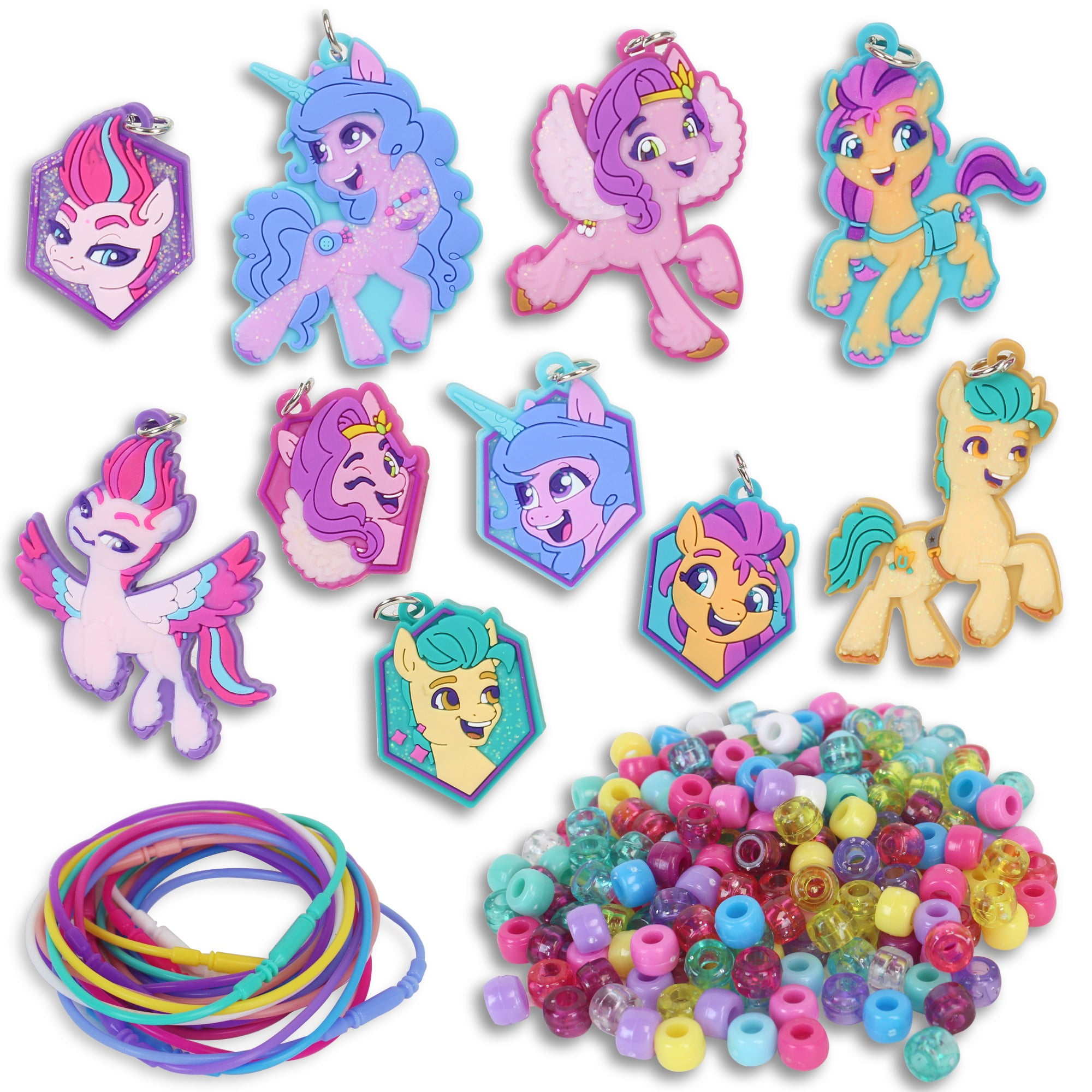 Deluxe Sparkling Necklace Activity Set: My Little Pony - Tara Toy, Create-Design-Wear 10 Charm Necklaces,  Ages 3+