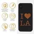 thumbnail image 4 of Case Yard Wooden Case for iPhone-X Soft TPU Silicone cover Slim Fit Shockproof Wood Protective Phone Cover for Girls Boys Men and Women Supports Wireless Charging Love LA Design, 4 of 7