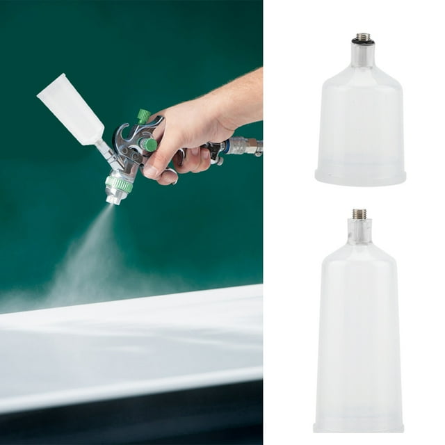 Spray Paint Cup Airbrush Cup Plastic Airbrush Cup 2PCS / Set Plastic Spray Paint Airbrush Cup Pot Fastmover Threaded Connector Part