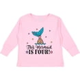thumbnail image 3 of Inktastic 4th Birthday Mermaid Tail Girls Girls Long Sleeve Toddler T-Shirt, 3 of 5