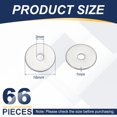 thumbnail image 2 of Uxcell M3 x 16mm Ensemble de Rondelles Métalliques, 66 Pcs Rondelles Plates en Acier Inoxydable 304, 2 of 6