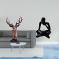 thumbnail image 2 of Adorno De Cabeza De Ciervo, Figura De Pensador Abstracto, Estatua Artesanal De Animal, Decoración Del Hogar, Adorno Decorativo, Estatua De Resina Para Mesa, Sala De Estar, Estantería De, 2 of 8