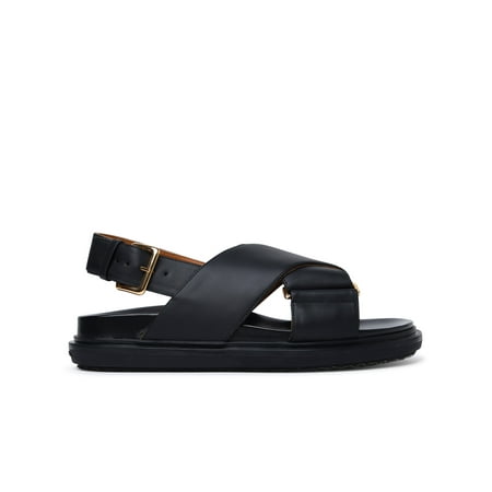 

Marni Woman Fussbett Black Calf Leather Sandals