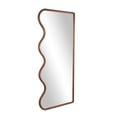 thumbnail image 6 of DecMode 32" x 70" Brown Wavy Abstract Wall Mirror, 6 of 9