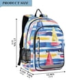 thumbnail image 2 of FORMRS Unisex School Backpack 17" Student Travel Bag with Laptop Compartment, Red Hand Drawn Sailboats, 2 of 7