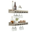 thumbnail image 2 of Unbranded Home LLC Rustic Luxe Stemware Wall Mounted Wine Rack Shelves, Set of 2 30 in. - Gray, 2 of 3